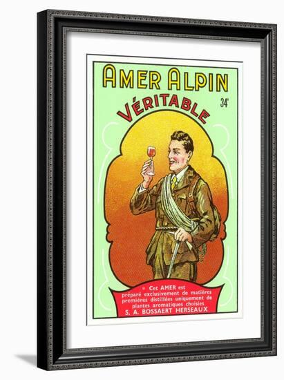 Amer Alpin Vertable Label-null-Framed Art Print