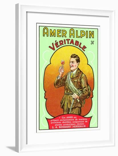 Amer Alpin Vertable Label-null-Framed Art Print