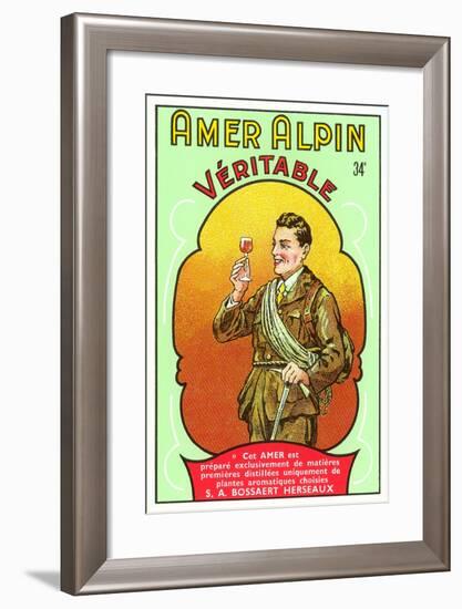 Amer Alpin Vertable Label-null-Framed Art Print