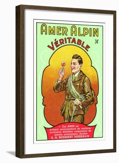 Amer Alpin Vertable Label-null-Framed Art Print