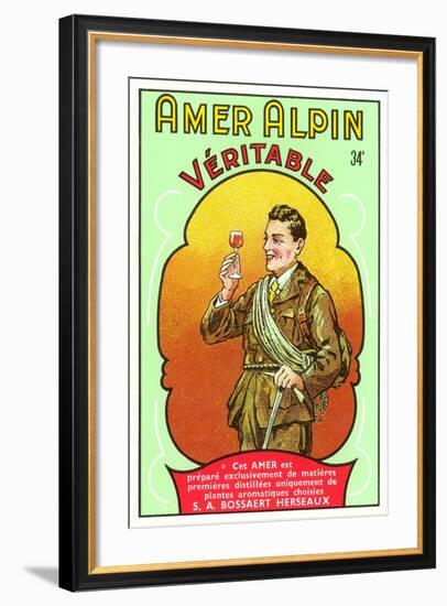 Amer Alpin Vertable Label-null-Framed Art Print