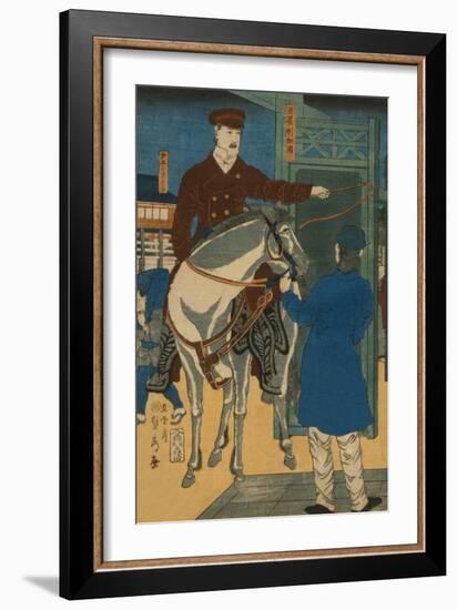 America (Amerikakoku)-Sadahide Utagawa-Framed Art Print