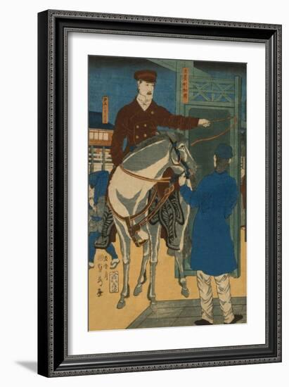 America (Amerikakoku)-Sadahide Utagawa-Framed Art Print