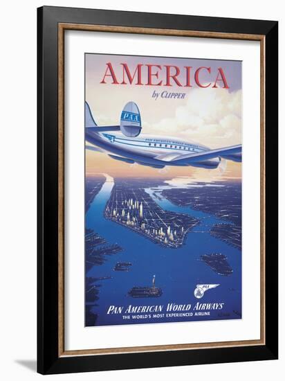 America by Clipper-Kerne Erickson-Framed Art Print