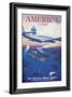 America by Clipper-Kerne Erickson-Framed Art Print