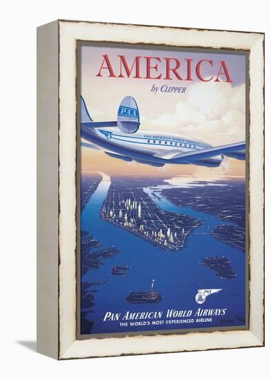 America by Clipper-Kerne Erickson-Framed Stretched Canvas