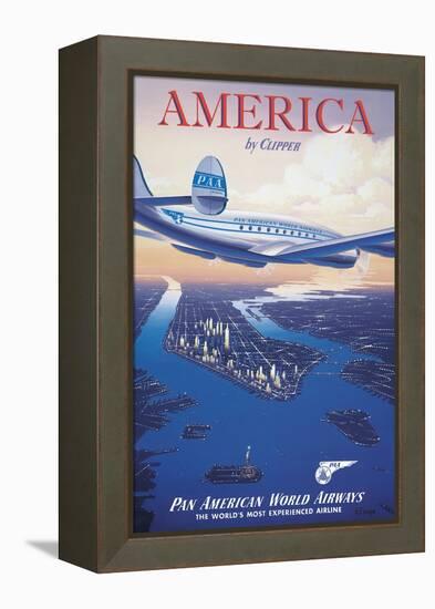 America by Clipper-Kerne Erickson-Framed Stretched Canvas