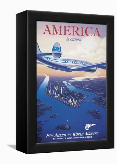 America by Clipper-Kerne Erickson-Framed Stretched Canvas