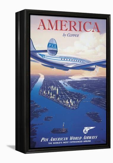 America by Clipper-Kerne Erickson-Framed Stretched Canvas