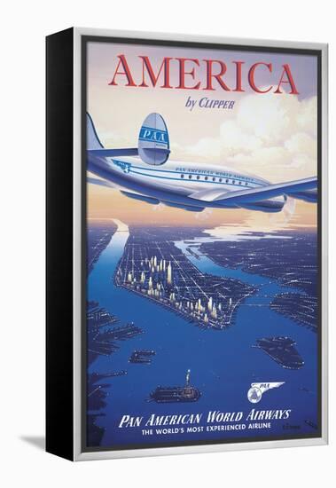 America by Clipper-Kerne Erickson-Framed Stretched Canvas