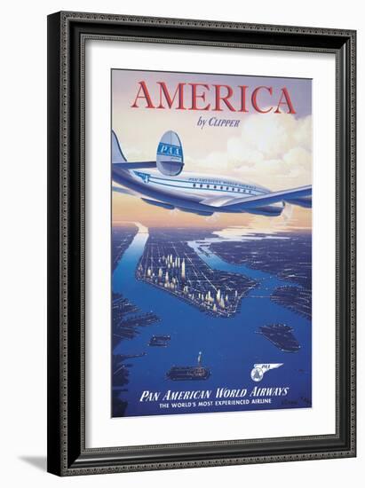 America by Clipper-Kerne Erickson-Framed Premium Giclee Print