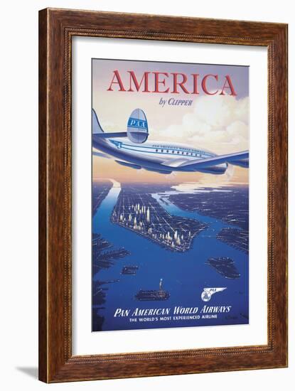 America by Clipper-Kerne Erickson-Framed Art Print