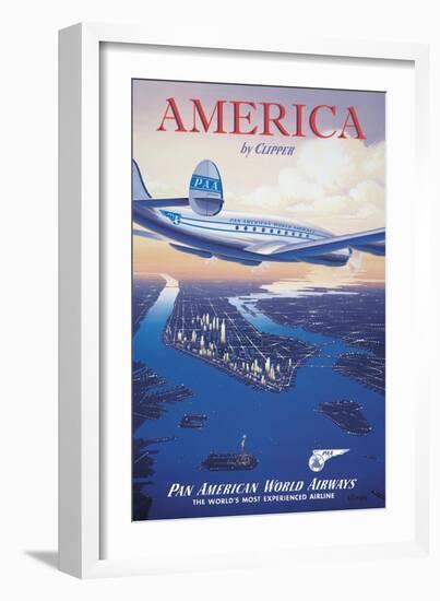 America by Clipper-Kerne Erickson-Framed Art Print