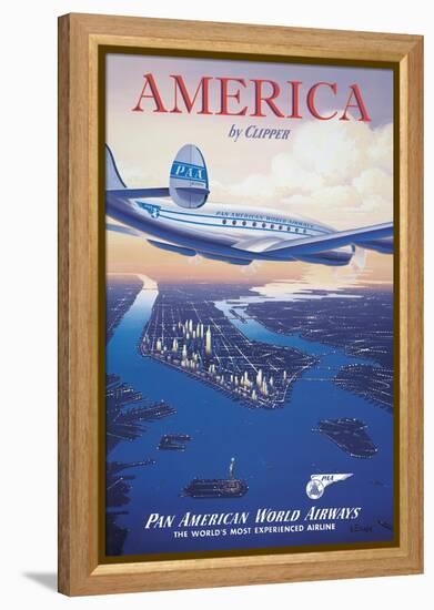 America by Clipper-Kerne Erickson-Framed Stretched Canvas