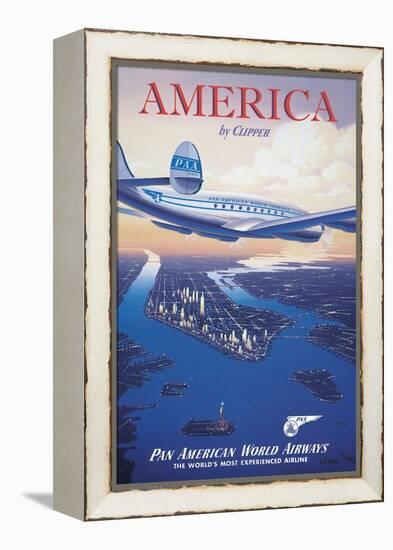 America by Clipper-Kerne Erickson-Framed Stretched Canvas