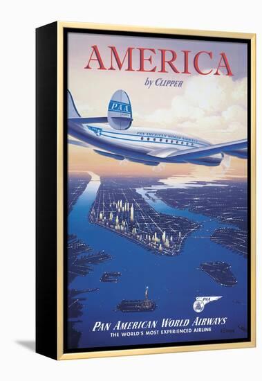 America by Clipper-Kerne Erickson-Framed Stretched Canvas