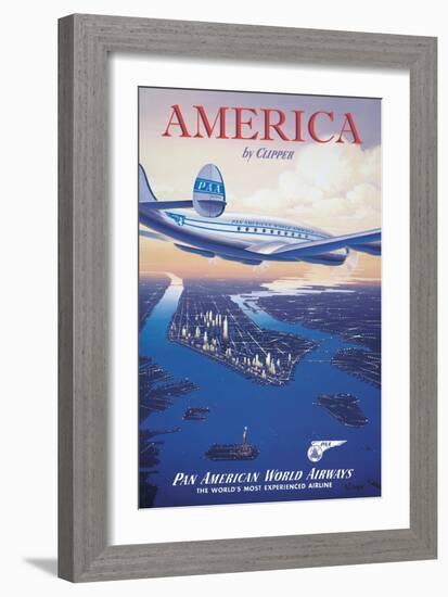 America by Clipper-Kerne Erickson-Framed Premium Giclee Print