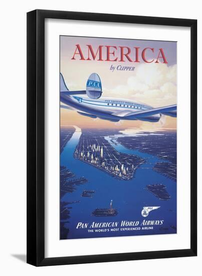 America by Clipper-Kerne Erickson-Framed Premium Giclee Print