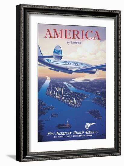 America by Clipper-Kerne Erickson-Framed Premium Giclee Print