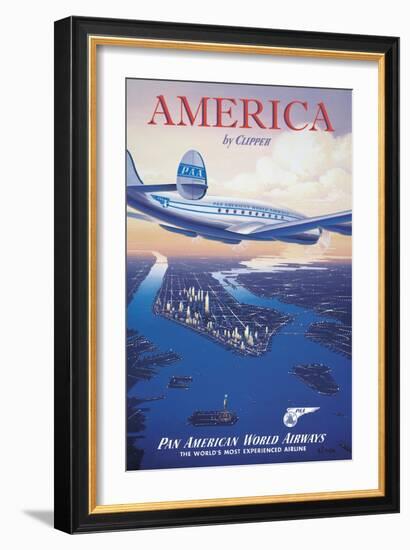 America by Clipper-Kerne Erickson-Framed Premium Giclee Print