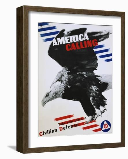 America Calling Poster-Herbert Matter-Framed Giclee Print