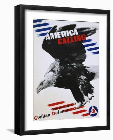 America Calling Poster-Herbert Matter-Framed Giclee Print