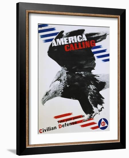 America Calling Poster-Herbert Matter-Framed Giclee Print