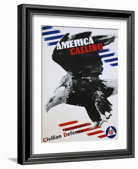 America Calling Poster-Herbert Matter-Framed Giclee Print