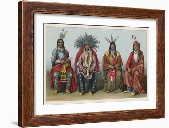 America Costume-French School-Framed Giclee Print