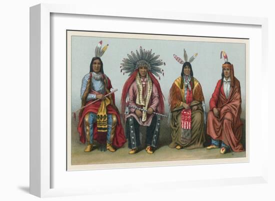 America Costume-French School-Framed Giclee Print