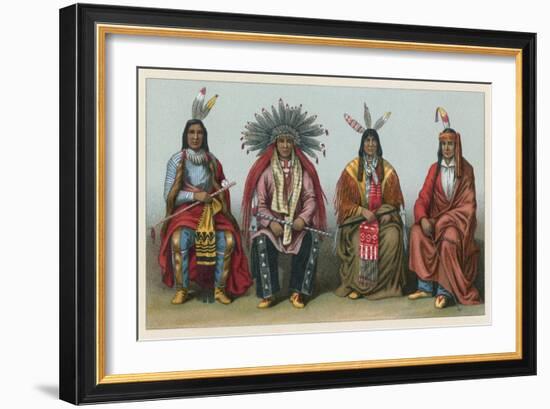 America Costume-French School-Framed Giclee Print