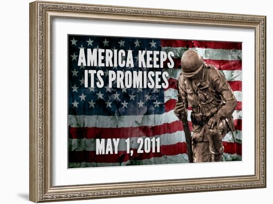 America Keeps Its Promises Military Poster-null-Framed Photo