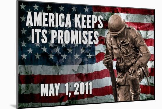 America Keeps Its Promises Military Poster-null-Mounted Photo