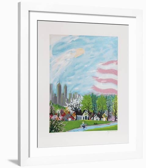 America Light of the World-Kay Ameche-Framed Serigraph