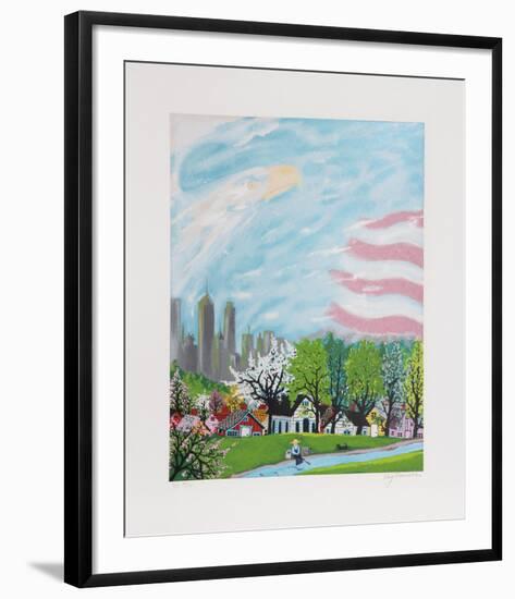 America Light of the World-Kay Ameche-Framed Serigraph