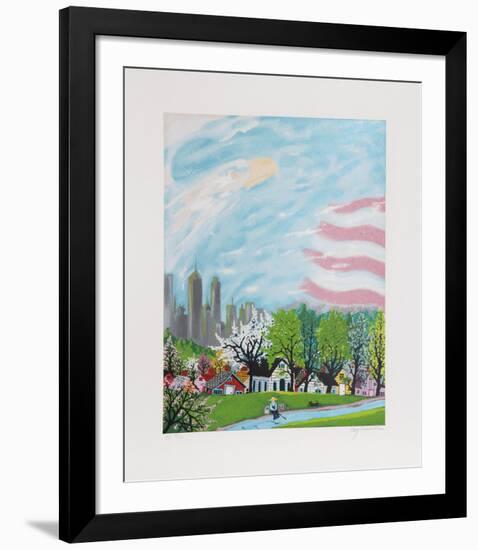 America Light of the World-Kay Ameche-Framed Serigraph