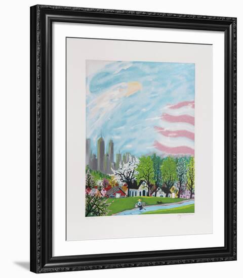 America Light of the World-Kay Ameche-Framed Serigraph