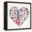 America Love - Heart-Marish-Framed Stretched Canvas