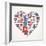 America Love - Heart-Marish-Framed Art Print