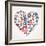 America Love - Heart-Marish-Framed Art Print