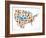 America Map With Many Icons-Marish-Framed Art Print