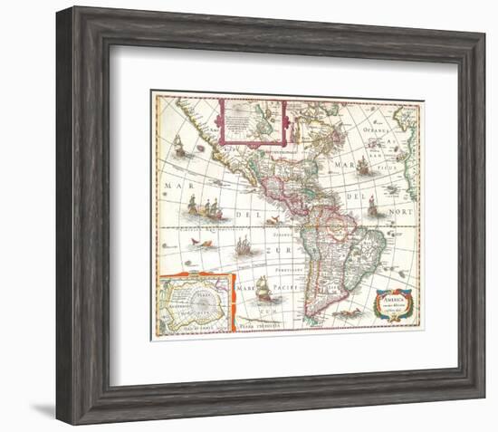 America noviter delineata 1631-Hondio-Framed Art Print