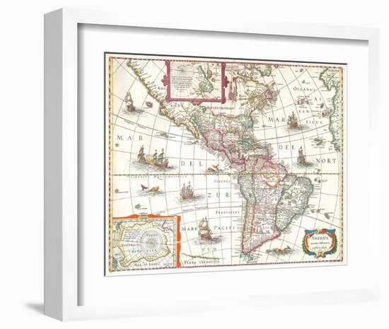 America noviter delineata 1631-Hondio-Framed Art Print