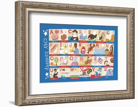 America's Alphabet-Janell Genovese-Framed Art Print