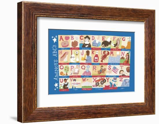 America's Alphabet-Janell Genovese-Framed Art Print