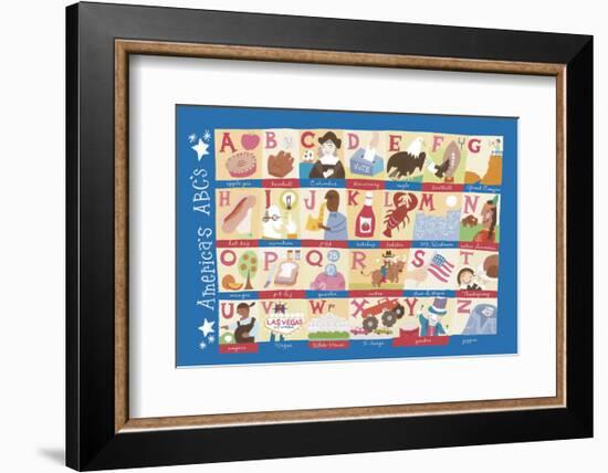 America's Alphabet-Janell Genovese-Framed Art Print