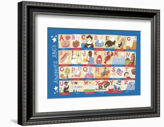 America's Alphabet-Janell Genovese-Framed Art Print