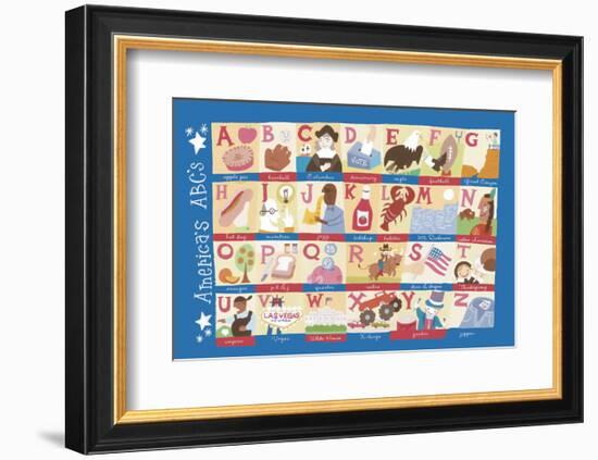 America's Alphabet-Janell Genovese-Framed Art Print