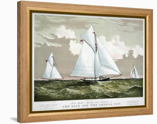 America's Cup, 1881-Currier & Ives-Framed Premier Image Canvas