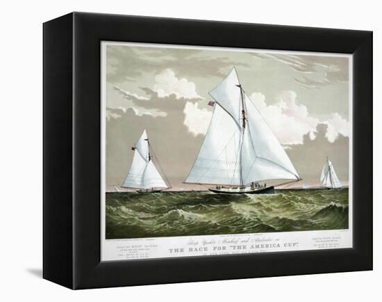 America's Cup, 1881-Currier & Ives-Framed Premier Image Canvas